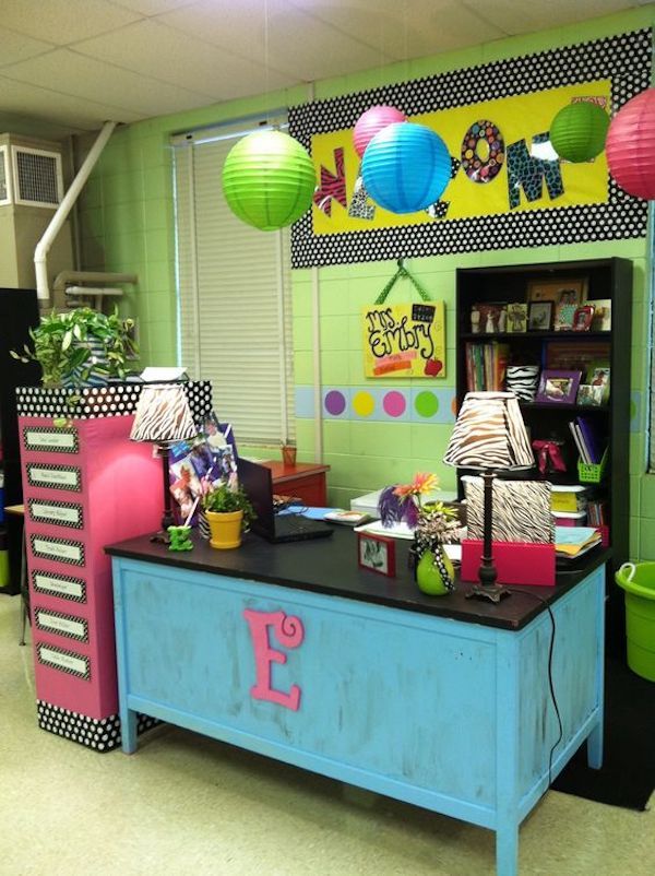 There are few places that students don't have access to and teacher desk decor is chance to make your space feel more like your home away from home.