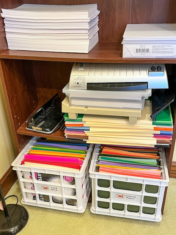 Do you have a ton of classroom supplies piling up at home because you don't have room for them at school? Here are some fun tips to organize them!