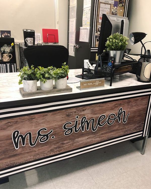 There are few places that students don't have access to and teacher desk decor is chance to make your space feel more like your home away from home.