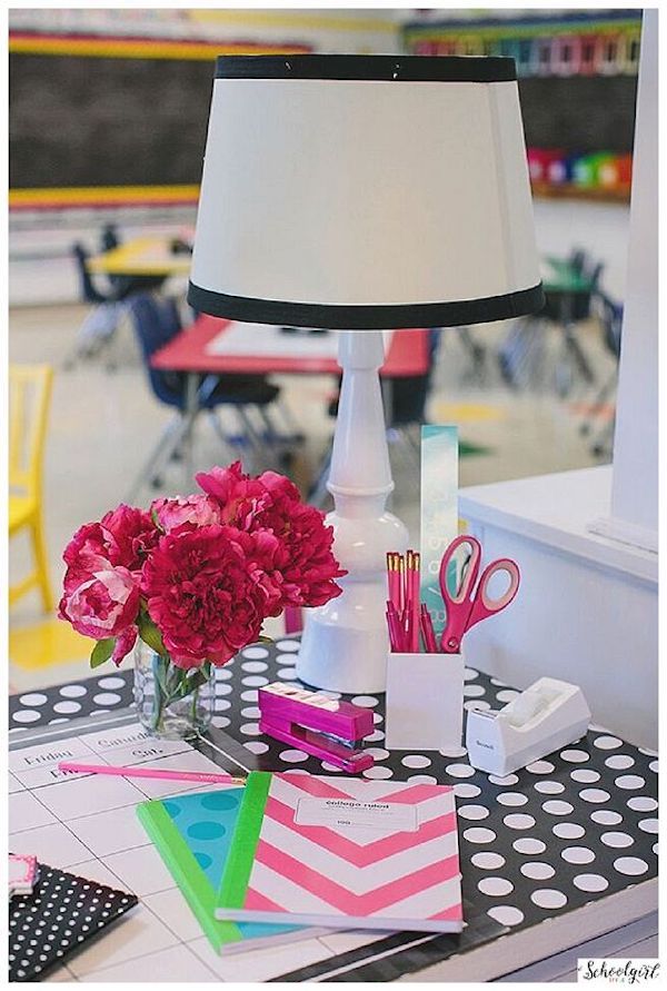 There are few places that students don't have access to and teacher desk decor is chance to make your space feel more like your home away from home.