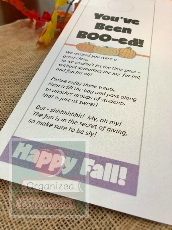 Bring classroom management front and center by using the "you've been booed" fun printables to encourage great behavior. A tip for better staff morale too!