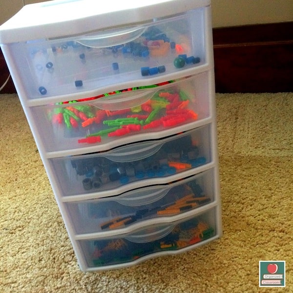 Storing all pieces of building block sets becomes an issue, right? Some students like to build a specific set, while some like to build their own creation.