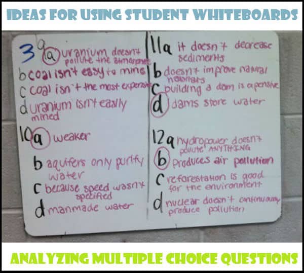 I often use whiteboards daily in the classroom. Each day I like to utilize whiteboards for a different reason to keep things fresh for students.