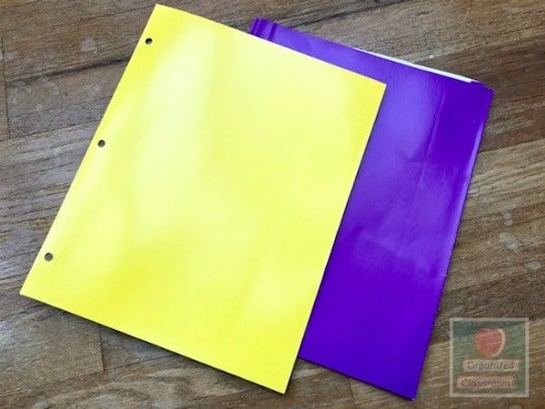 Super quick idea today! DIY multipocket folders from two 2-pocket folders with brads without needing staples, tape, binding machines, or anything else!