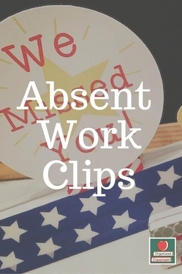 Need something super simple for making sure students who are absent get the work they missed when they return? I made these super fun {and VERY easy} clips