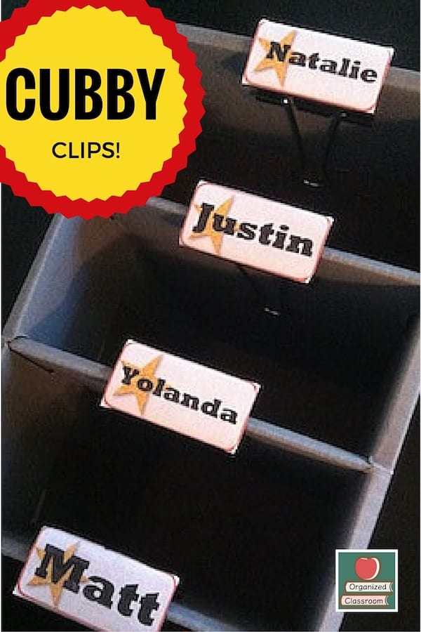 Grab some large binder clips, and either printed out pages of labels, or actual labels themselves and make your very own cubby clips! See how at the blog!