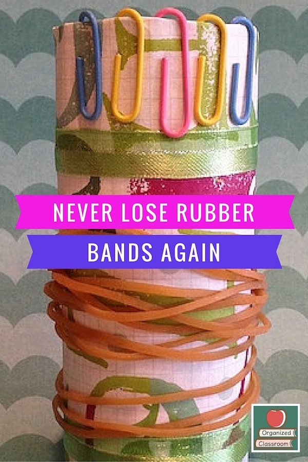 Don’t you HATE when you are searching for rubber bands or paper clips and you can’t find one? A simple solution that will take you 10 minutes to make!