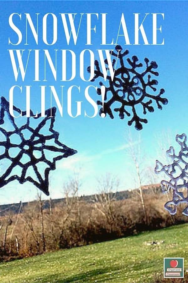 Student Gift Idea: Snowflake Window Clings! And a freebie! See how to make these super easy snowflake clings with just two supplies. They are super fun!