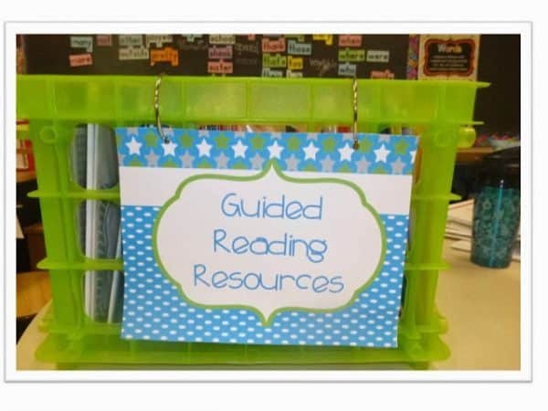 Guided Reading Resource Organization for your classroom!