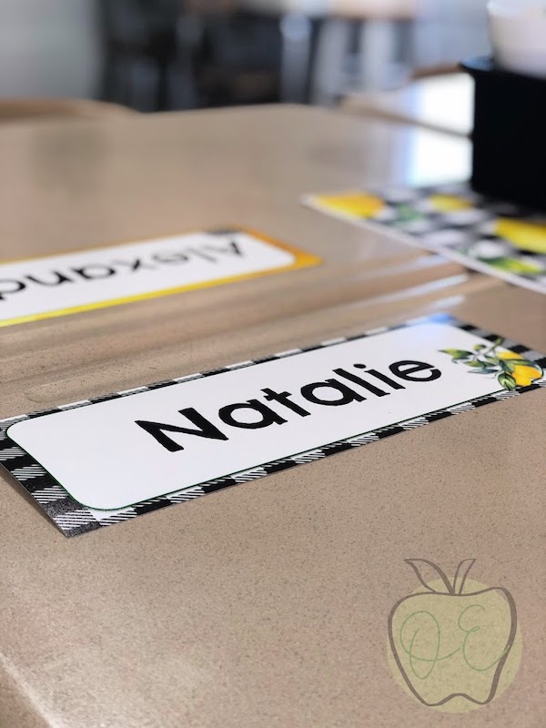 Having student desk nameplates aren't required in the classroom, but many teachers (especially at the elementary level) find them super useful.  I know, as a substitute teacher, I found them extremely helpful as well.