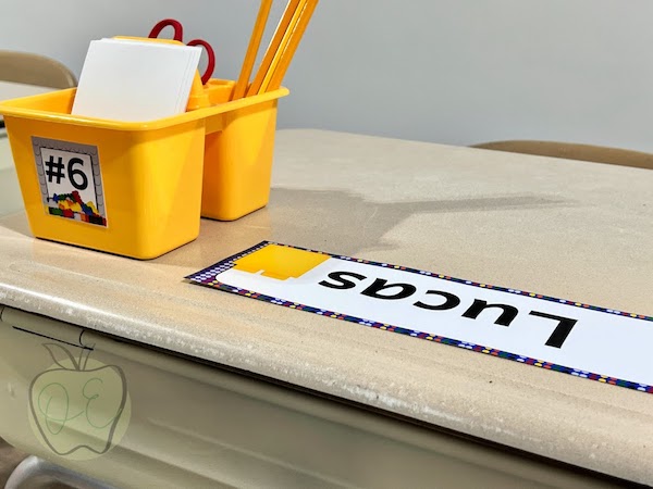 Having student desk nameplates aren't required in the classroom, but many teachers (especially at the elementary level) find them super useful.  I know, as a substitute teacher, I found them extremely helpful as well.