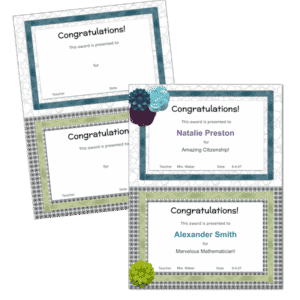 I noticed that a few fans were looking for end of the year award certificates for their award ceremonies. Grab your freebie certificates right here! Enjoy!