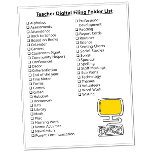 Are your classroom paper filing cabinet files getting out of control? Need some digital filing cabinet tips? Make sure to see these tips from this teacher.