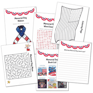 In honor of Memorial Day, I created a few activity pages for the kids to do on Monday in observance of the holiday. Enjoy and please be sure to remember!