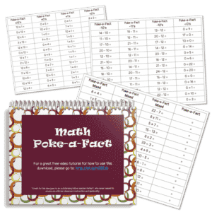 Do your students LOVE learning math facts? I know for own daughter, it was like pulling teeth. As a solution for your students, you can use Math Poke-a-Fact Cards!