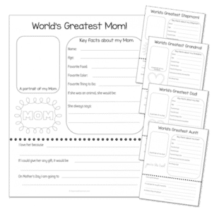 Mother's Day is a fun holiday to acknowledge in the classroom. Even if students don't have a biological mother living at home, chances are they have someone who can fill the role. Could you use a super fun and simple printable for your students to share with the mother figure of their choice?