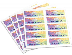 See how easy it is to make positive affirmation stickers for your students!