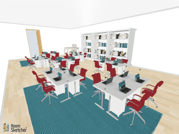 Pods of four desks in each small group are the traits of this seating arrangement.  Perfect for small groups of four and/or partner work with face or shoulder partners.