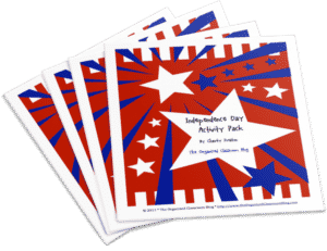 Having something educational for kids to do while waiting for holiday festivities to begin is easy if you download my free Independence Day printable pack.