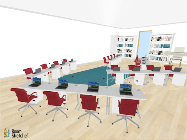 This seating chart works best of you tend to lecture more than not.  Students will be able to pick out a central location in the room and move their chairs accordingly to see the instruction.  It is a simple design that is easy to straighten at the end of the class period or day.