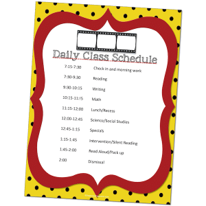 I was thinking about how teachers may not know about setting up a daily class schedule, so I walk you through how to create and display yours!