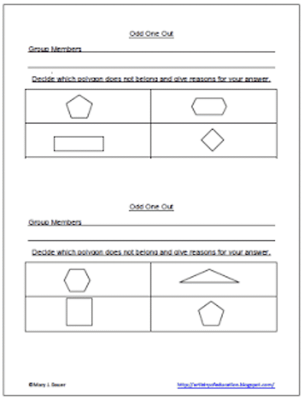 I like to integrate my subjects as much as possible by incorporating literature. Today's post has a great example for using reading and polygons together!