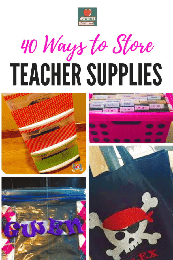 Knowing multiple ways to store teacher supplies will assist you when you are moving to a different classroom or just starting out. Here are 40 to check out!