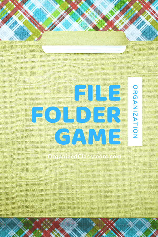 File folder games can be easy to put together and make learning fun your your students! Here is a cute idea for organizing your file folder games! Enjoy!