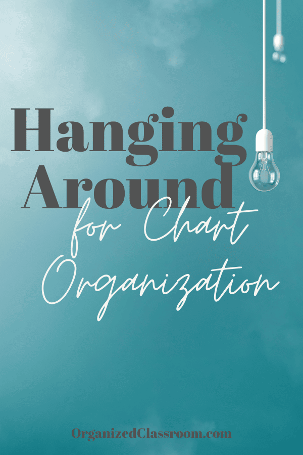 Do you forget to hang up charts during the school year? Here is an idea for making sure you remember where they are, and when to change them out!