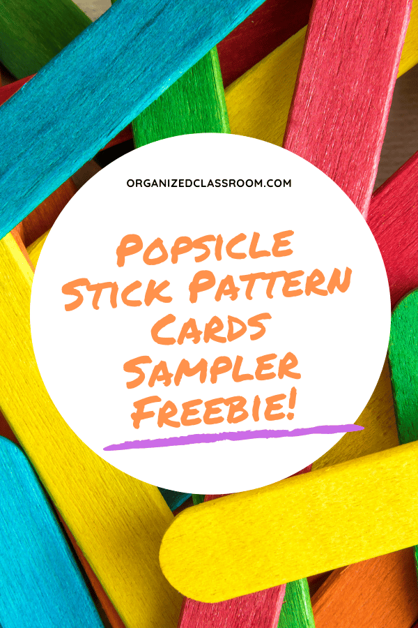 Popsicle Stick Pattern Cards Freebie! Math fun using inexpensive popsicle sticks you probably already have in your classroom right now! Enjoy!