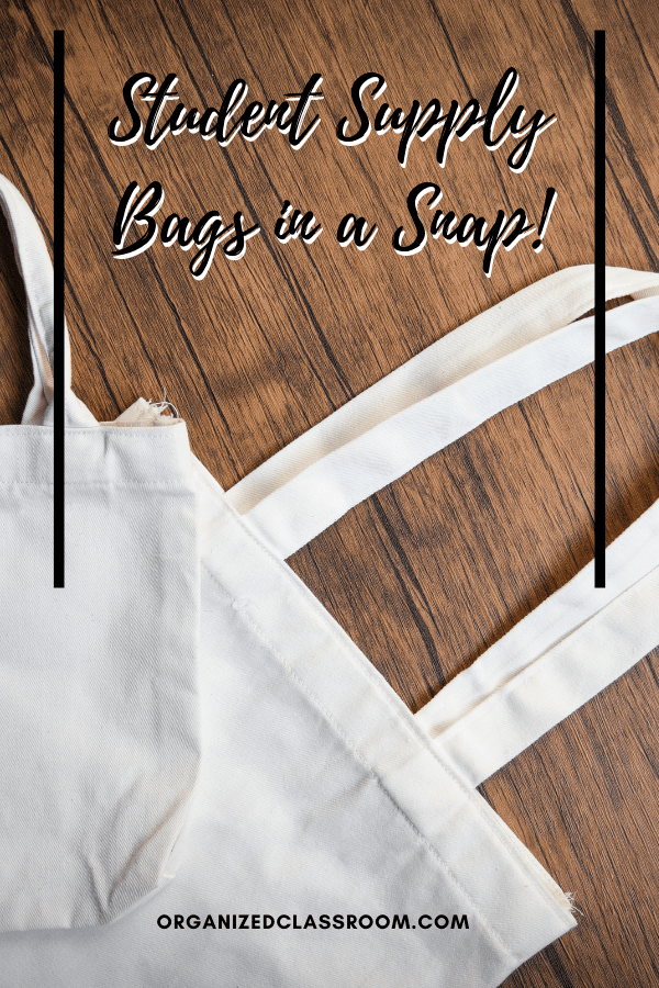 How tough is it when students are switching for classes and their supplies are all over the place? How about a canvas bag for each child? Check out mine!