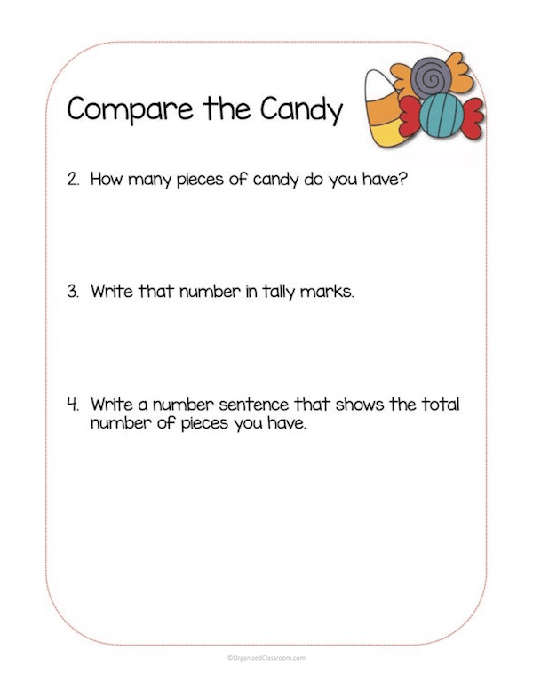 Too much leftover Halloween candy? I have a fun math lesson plan solution for the week AFTER Halloween!  A fun way to use manipulative learning!