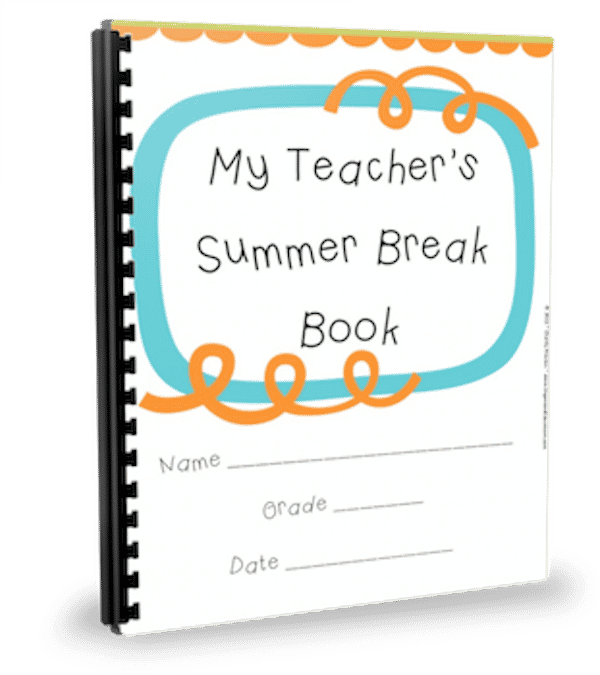 Have each student do the specific summer break templates you choose and bind them together to give to the staff member who is mentioned on that template!