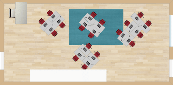 Three groups of four, with one group of six make for an even number for several partner groupings within one “team.”  Use these different pairings to complete various learning tasks throughout the day.  Not only will the students get to know one another better, but overall classroom atmosphere will improve.