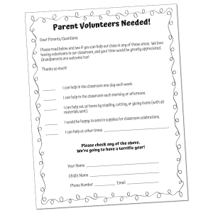 Need some ideas for your parent volunteers? Classroom volunteers don't even have to physically be in the classroom! Check out this post for some ideas!