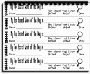 How do you reinforce vocabulary, especially those words included in the learning standards? Here is an idea that might help.